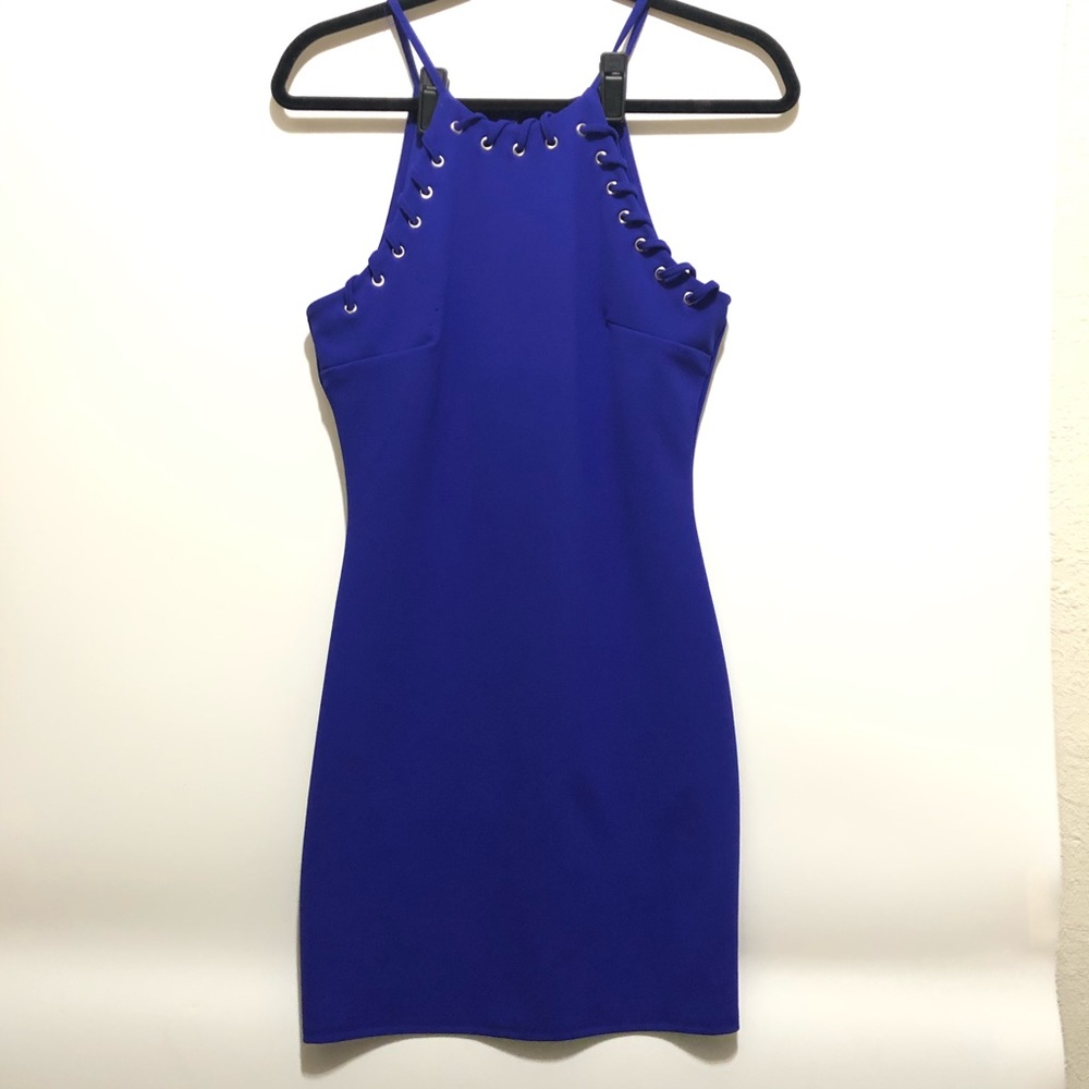Blue Bodycon Riveted Party Dress Trixxi size 5